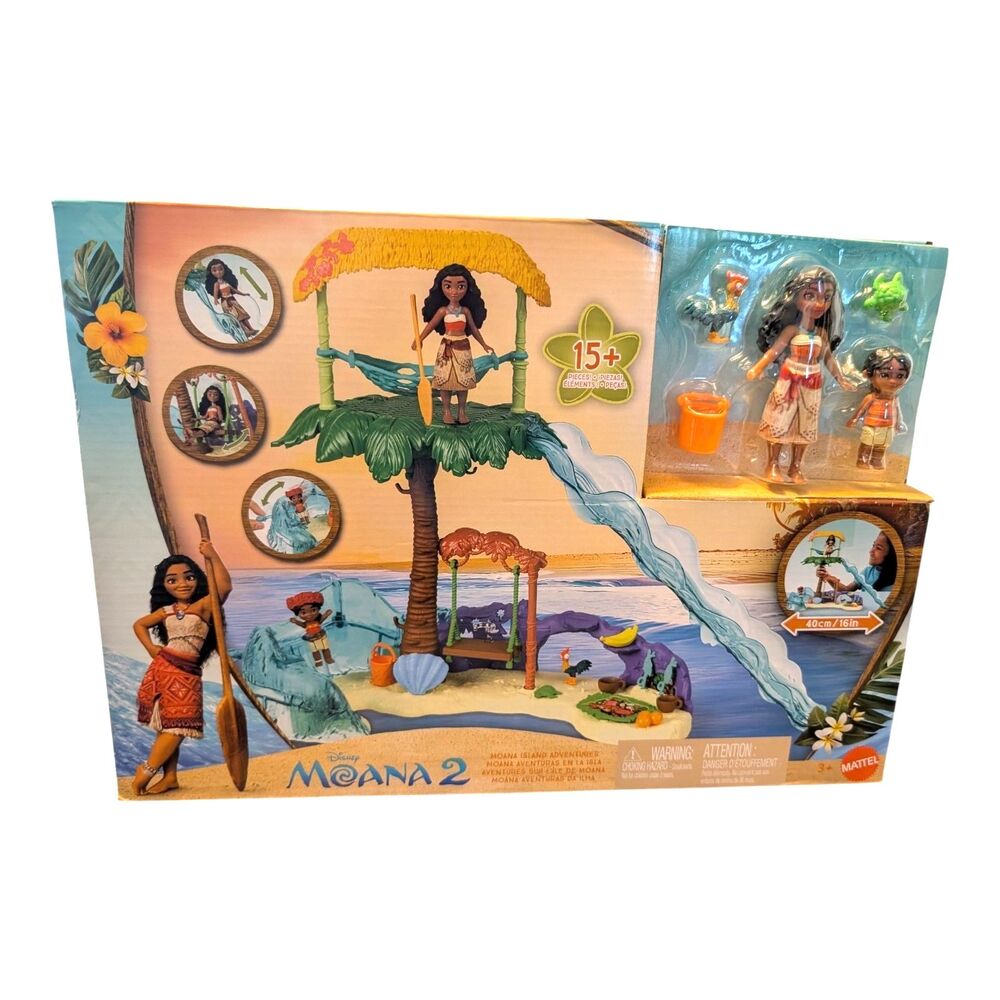 Disney Moana 2: Moana's Island Adventure Playset By Mattel New